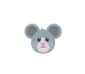 Mouse vector isolated icon. Mouse emoji illustration. Mouse vector isolated emoticon