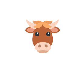 Cow face vector isolated icon. Emoji illustration. Cow vector emoticon