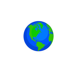 Globe Showing Americas vector isolated icon. Emoji illustration. Earth vector emoticon