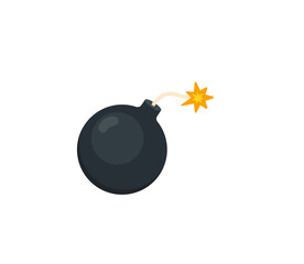 Bomb vector isolated icon. Emoji illustration. Bomb vector emoticon