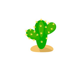 Cactus vector isolated icon. Emoji illustration. Cactus vector emoticon