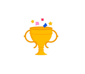 Sports Trophy vector isolated icon. Emoji illustration. Trophy vector emoticon