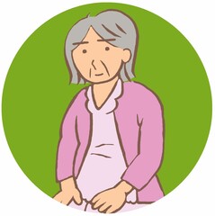 重度認知症の女性　アイコン
