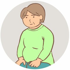 認知症患者の家族　アイコン