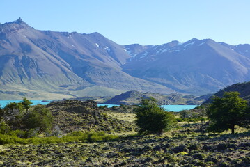 landscape with lake and mountains, Perito Moreno