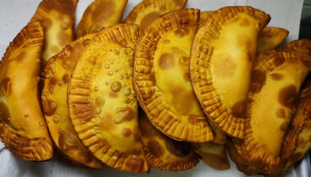 Fried brazilian pastries past&eacute;is fritos empanadas typical food