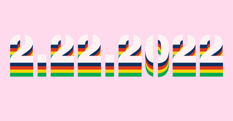 Obraz premium tuesday, 22 february 2022 banner