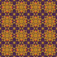 Fototapeta premium Seamless golden ornament in arabian style. Geometric abstract background.