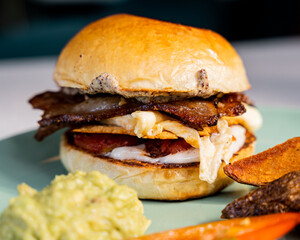 slider breakfast with egg and bacon