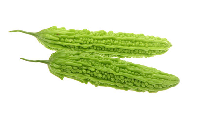 Bitter melon , Bitter gourd on white background