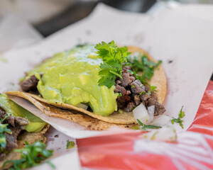 preparation of Mexican Style Carne Asada Taco