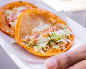 Traditional Guadalajara style a vapor taco