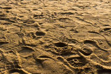 Shoe print in sand