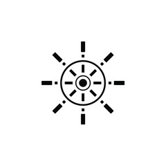 Obraz premium Rudder, Nautical, Ship, Boat Solid Icon Vector Illustration Logo Template. Suitable For Many Purposes.