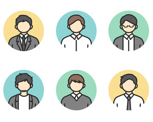 男性社員のイラストアイコン