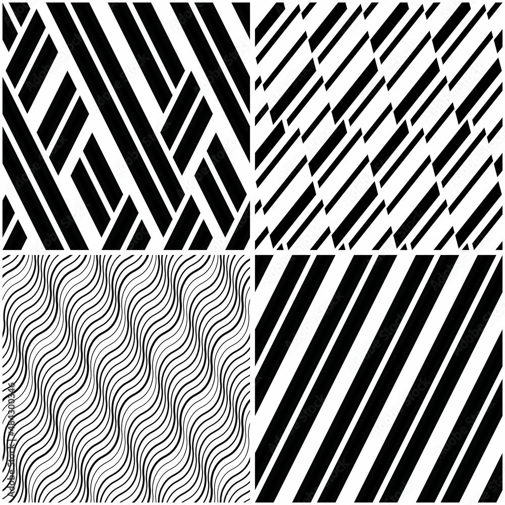 Poster 4 different vector patterns in the same package(eps). one pattern is paid and 3 are free (white divi