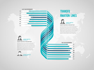 Transformation Lines Infographic
