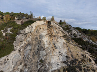 Free hot thermal springs and pool in nature park Dei Mulini, Bagno Vignoni, Tuscany, Italy