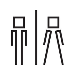 Men and women restroom icon, men and women bathroom sign.Toilet vector icon for any use. Vector illustrator.