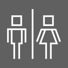 Men and women restroom icon, men and women bathroom sign.Toilet vector icon for any use. Vector illustrator.