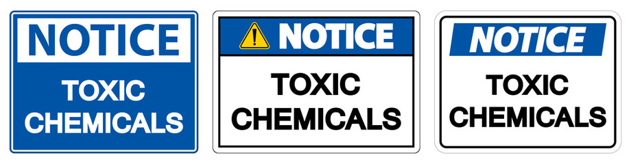 Obraz premium Notice Toxic Chemicals Symbol Sign On White Background