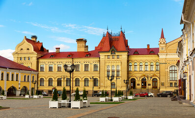 Red Square is the central square of Rybinsk. Yaroslavskaya region. Russia