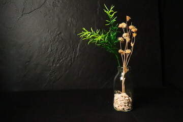 still life with a vase of flowers