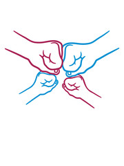 Obraz premium Fäuste 2 Kinder 