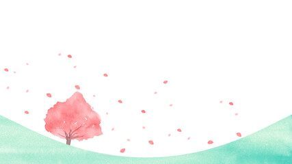 ピンクの桜の木の風景