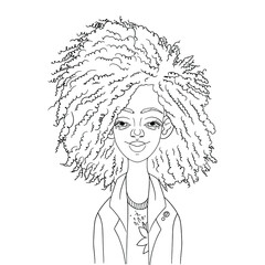 portrait of a red-haired curly girl 