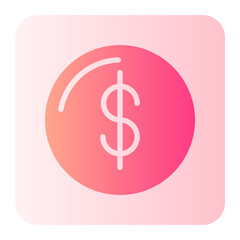 dollar gradient icon