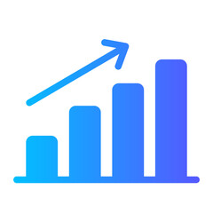 chart up gradient icon