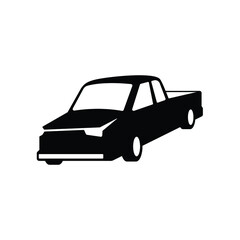 Pick up truck icon vector isolated on white, vehicle sign and symbol illustration.