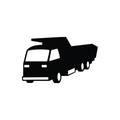 Truck icon vector isolated on white, vehicle sign and symbol illustration.