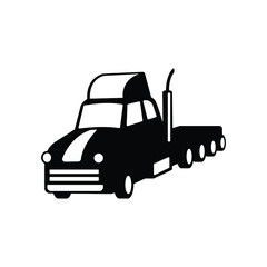 Truck icon vector isolated on white, vehicle sign and symbol illustration.