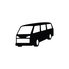 Van icon vector isolated on white, vehicle sign and symbol illustration.