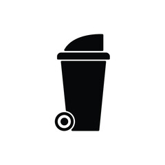 Bin icon vector isolated on white, sign and symbol illustration.