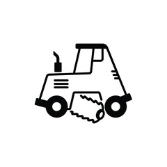 Sweeper icon vector isolated on white, sign and symbol illustration.