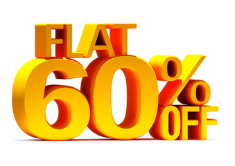 60 Percent off 3d Sign on White Background, Special Offer 60% Discount Tag, Sale Up to 60 Percent Off,big offer, Sale, Special Offer Label, Sticker, Tag, Banner, Advertising, offer Icon