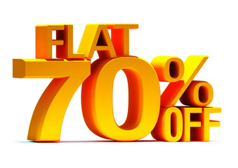 70 Percent off 3d Sign on White Background, Special Offer 70% Discount Tag, Sale Up to 70 Percent Off,big offer, Sale, Special Offer Label, Sticker, Tag, Banner, Advertising, offer Icon