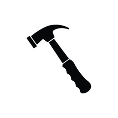 Hammer icon vector isolated on white, sign and symbol illustration.
