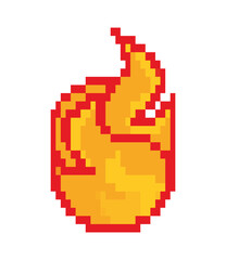 Obraz premium fire flame pixel icon