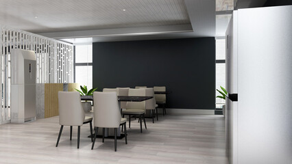 Naklejka na ściany i meble office pantry area 3d render interior design