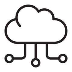 cloud computing line icon