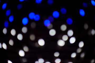 Blurred lights  bokeh at night.