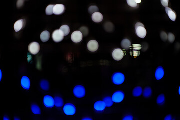 Blurred lights  bokeh at night.