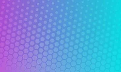Hexagonal background with purple and blue gradient, abstract honeycomb wallpaper