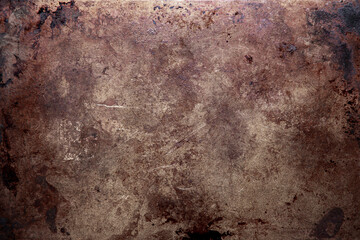 An image of a real aluminum metal surface with numerous scratches, grunge, and rust.  - obrazy, fototapety, plakaty