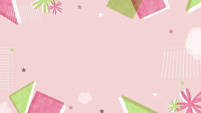 春 ポップ カラフル 星 BG01 PG