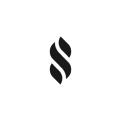 letter S logo template design black and white